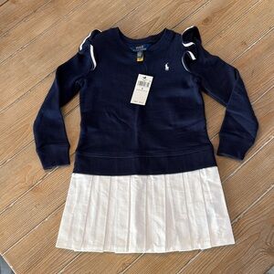 NWT Girls Polo by Ralph Lauren Navy Dress, size 6